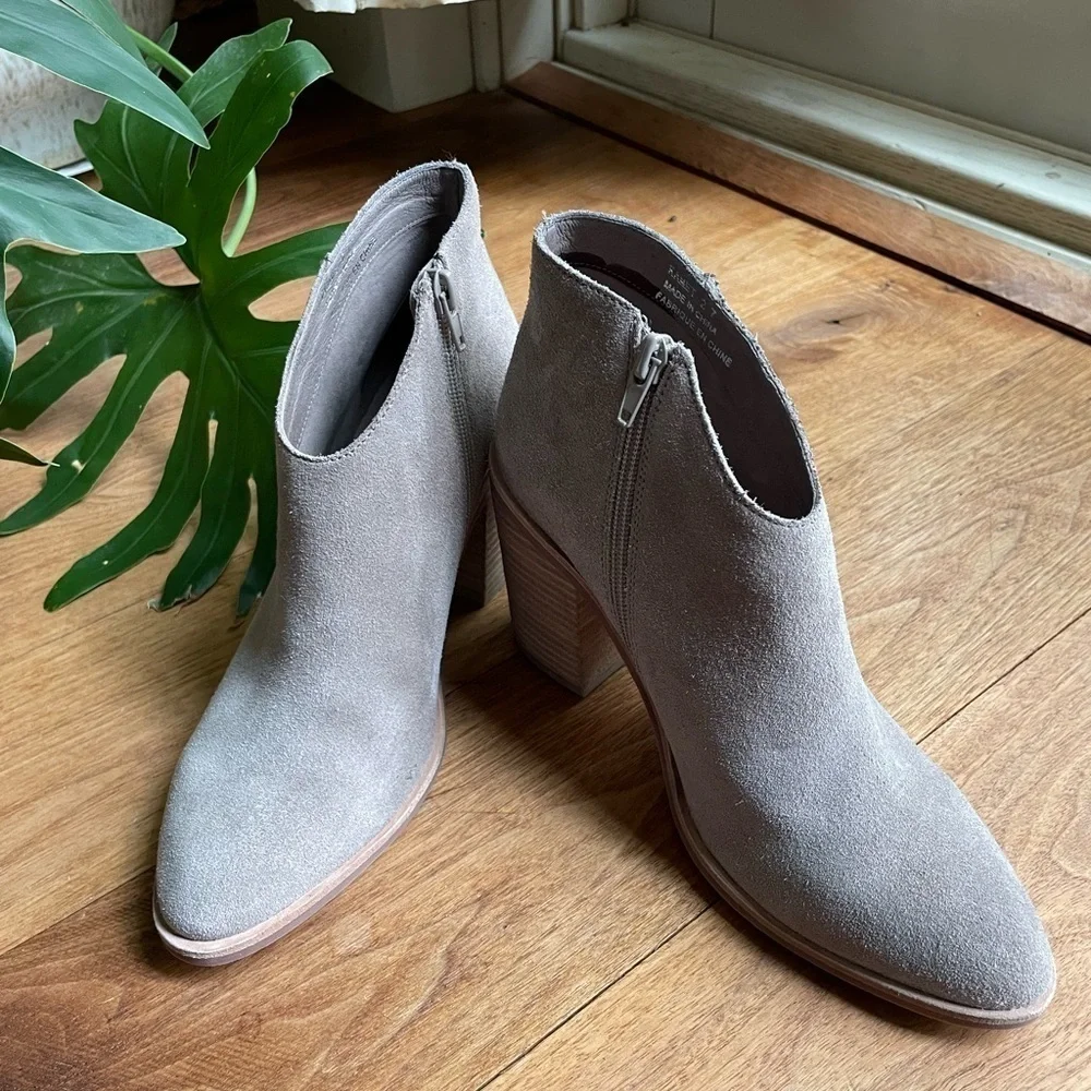 Jeffrey Campbell Taupe Suede Heeled Bootie